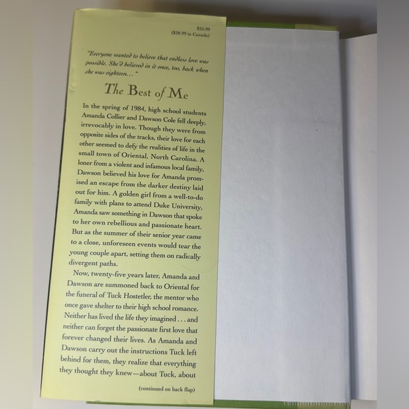 Nicholas Sparks The Best of Me First Edition October 2011 - Picture 4 of 6